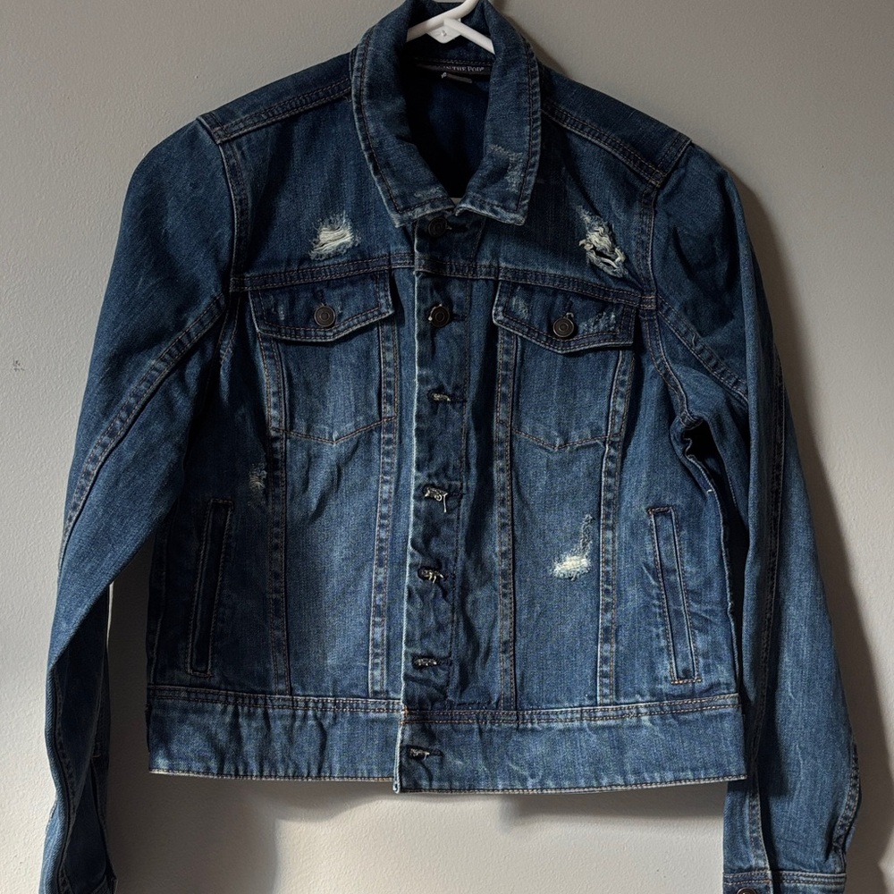 A Pea in the Pod Maternity Distressed Jean Jacket